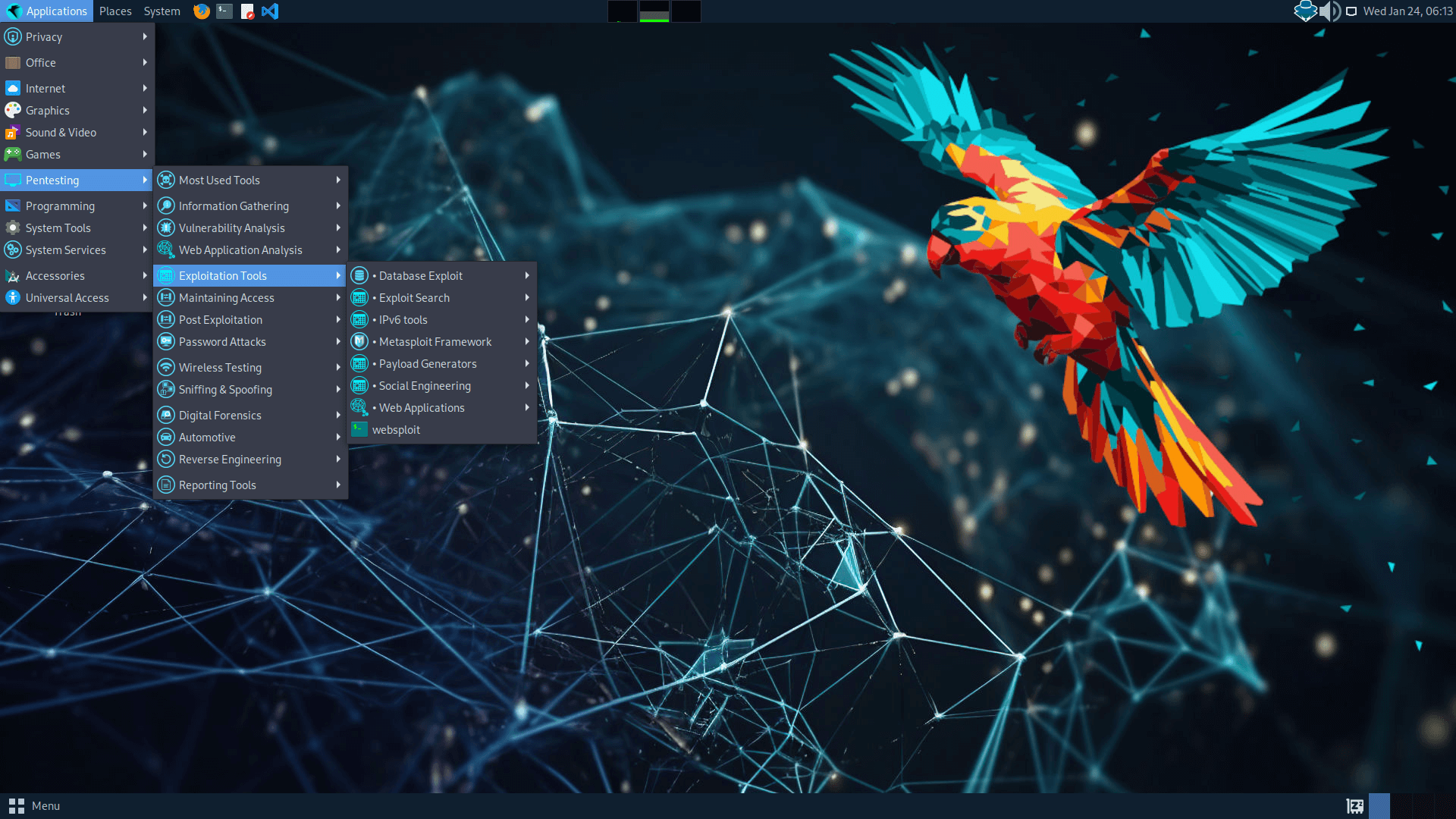 Parrot on sale os wallpaper