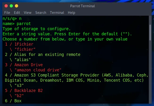 rclone usage